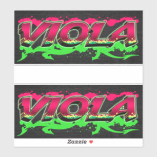 Viola Vorname Name Graffiti Aufkleber Sticker