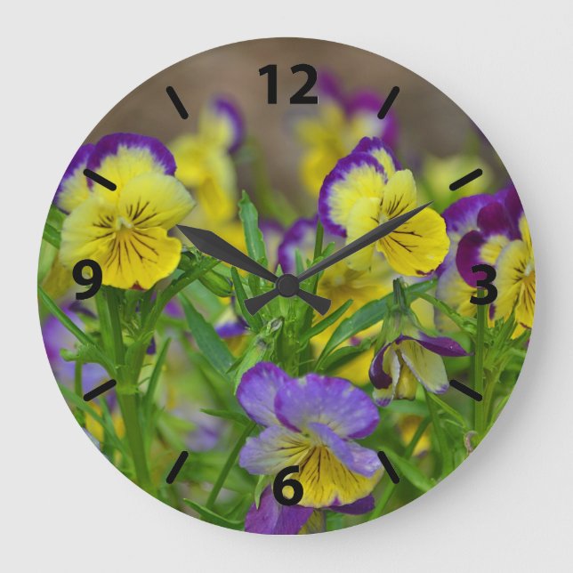 Viola Wall Clock Große Wanduhr (Vorderseite)