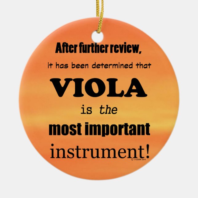 Viola wichtigstes Instrument Keramik Ornament (Vorne)