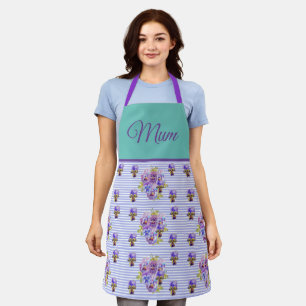 Violas Floral Lila Viola Violet Muster Mum Apro Schürze