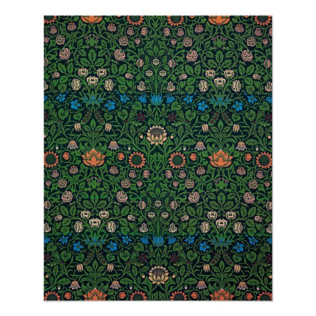 Violet and Columbine, William Morris Poster (Vorderseite)