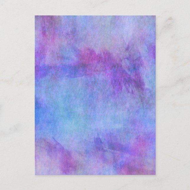 Violet Aquamarine Lila Wasserfarbe Hintergrund Postkarte (Vorderseite)