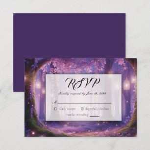 Violet auf der Waldhochzeit um Mitternacht RSVP Karte
