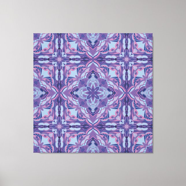 Violet Azulejo Spanish Tile Leinwanddruck (Vorderseite)