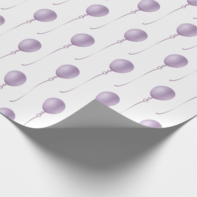 Violet balloon Gift Wrapping Paper - Cadeaupapier Geschenkpapier (Ecke)