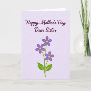Violet Blossom Schwester Karte