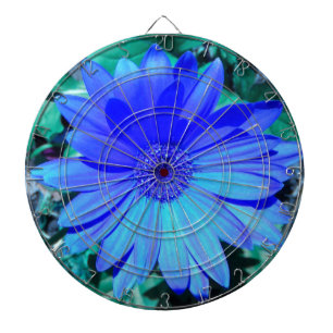 Violet Blue Gerbera Daisy Dartboard Dartscheibe
