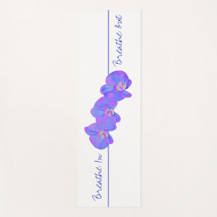 Violet blue orchids - breathe in . Breathe out Yogamatte