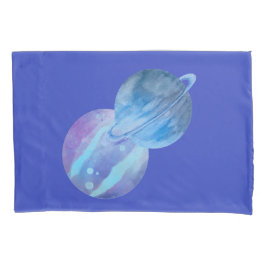 Violet Blue Planets Single Standard Pillowcase Kissenbezug