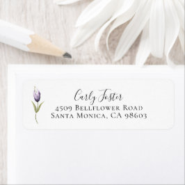 Violet Botanical Floral Stem Return