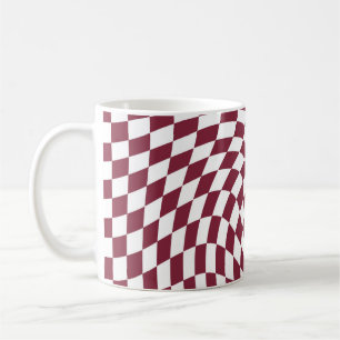 Violet Burgundy Wedding Collection Karo überprüft Kaffeetasse