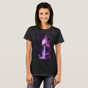 Violet Cascade femmes noir T-shirt
