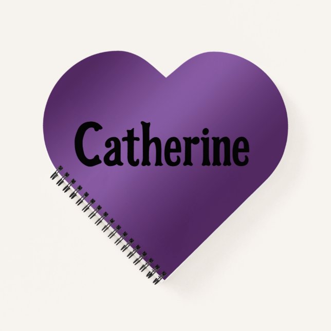 Violet Catherine Heart Notizbuch (Vorderseite)