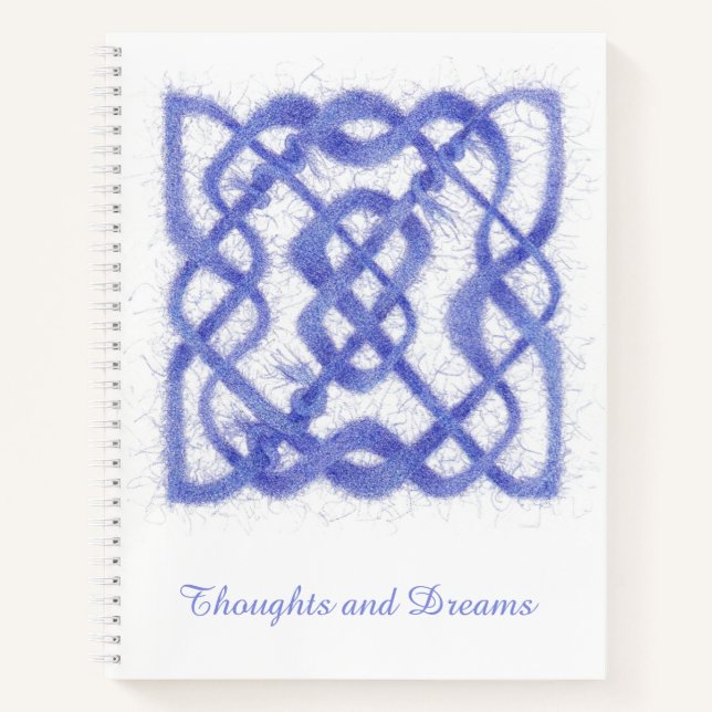 VIOLET CELTIC KNOT 8.5x11 Spiral-Notebook Notizbuch (Vorderseite)