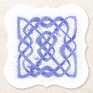 VIOLET CELTIC KNOT Bracket Form Papier-Untersetzer Untersetzer