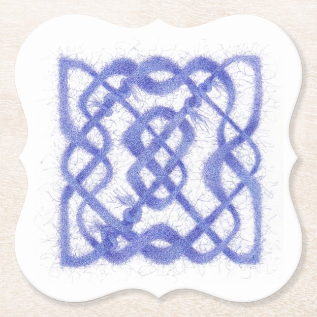 VIOLET CELTIC KNOT Bracket Form Papier-Untersetzer Untersetzer (Vorderseite)