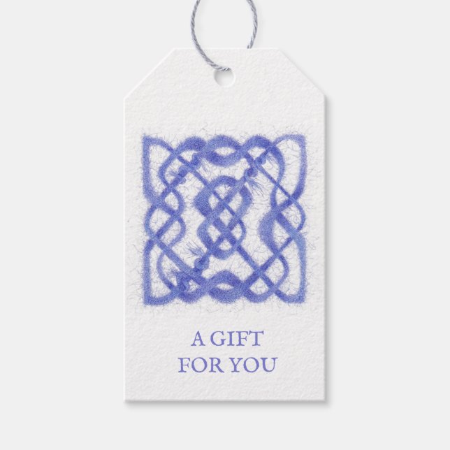 VIOLET CELTIC KNOT-Geschenktasten Geschenkanhänger (Vorderseite)