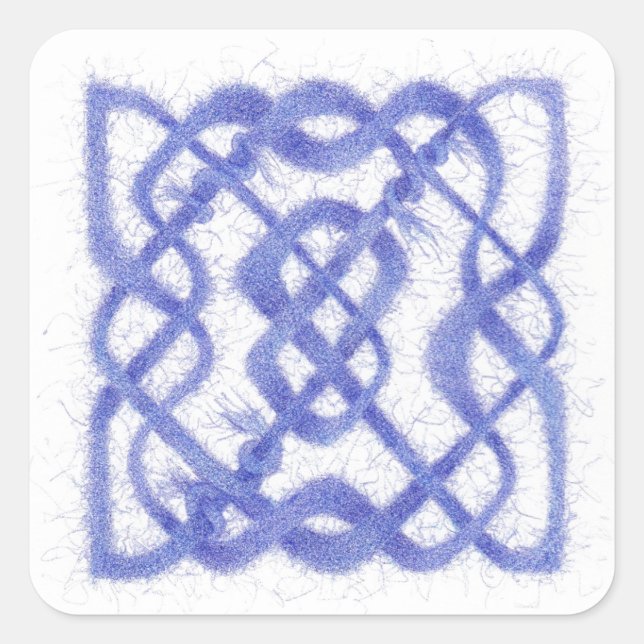 VIOLET CELTIC KNOT Small Square Stickers (Vorderseite)