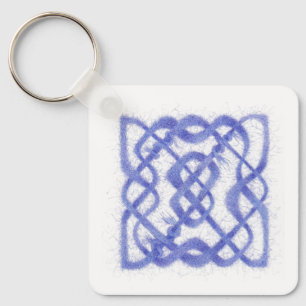 VIOLET CELTIC KNOT Square Aluminium Schlüsselanhän Schlüsselanhänger