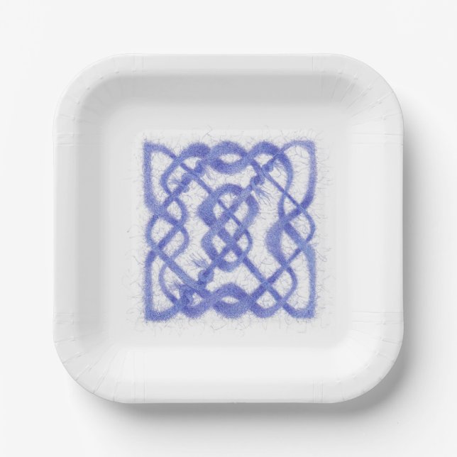 VIOLET CELTIC KNOT Square Paper Teller (Vorderseite)
