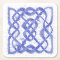 VIOLET CELTIC KNOT Square Paper Untersetzer