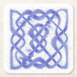 VIOLET CELTIC KNOT Square Paper Untersetzer