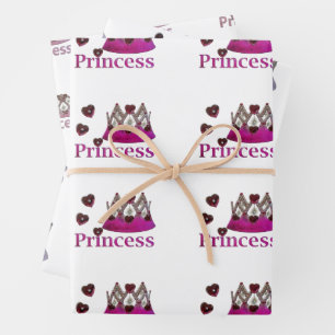 Violet Cold Illusion Princess Crown Geschenkpapier Set