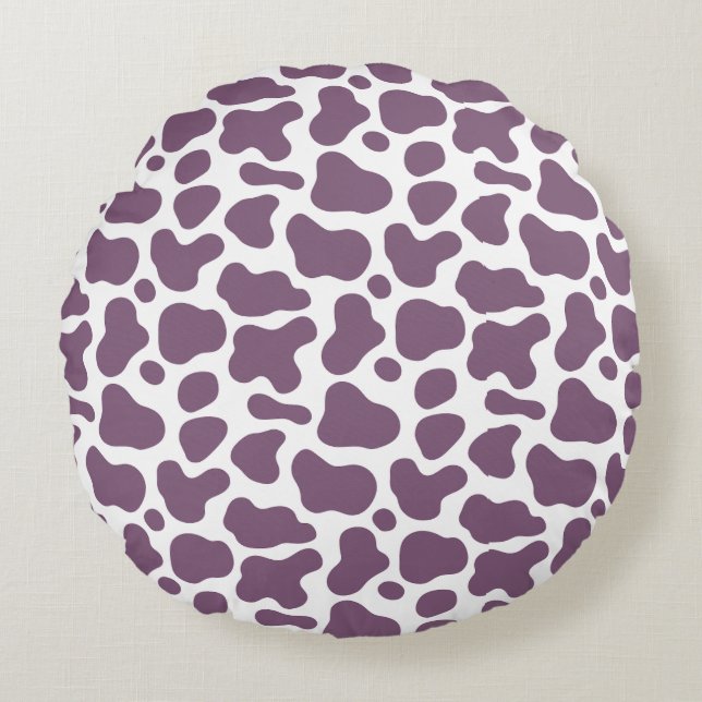 Violet Cow Rundes Kissen (Vorderseite)