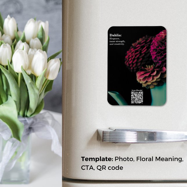 Violet Dahlia Bouquet Educational Kühlschrank Magnet (Violet Dahlia Bouquet Educational Fridge Magnet)