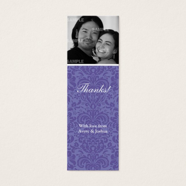 Violet Damask Skinny Gevor Tag (Vorderseite)