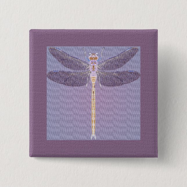 Violet Dragonfly Button (Vorderseite)