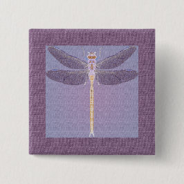 Violet Dragonfly Button