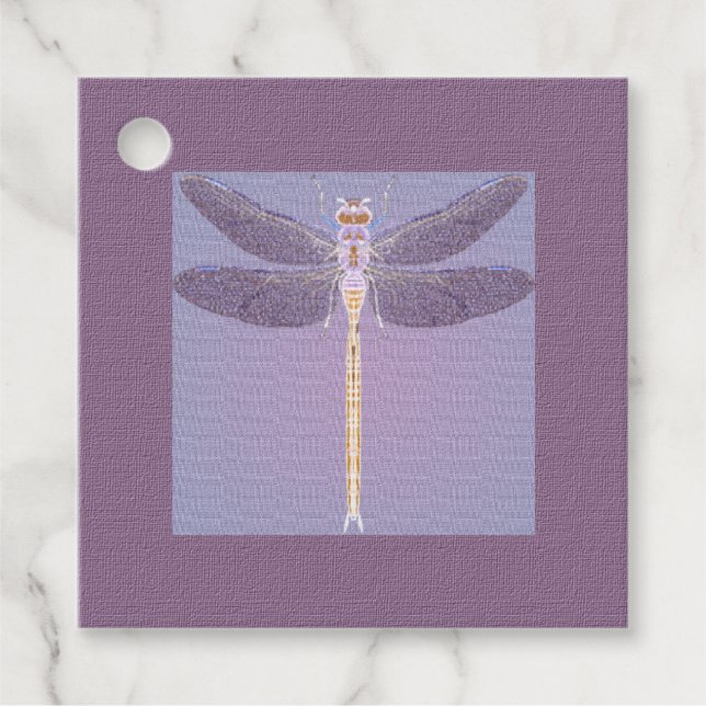 Violet Dragonfly Muttertag Geschenkanhänger (Vorderseite)