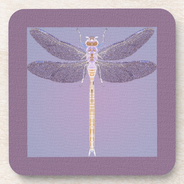 Violet Dragonfly Untersetzer (Vorderseite)