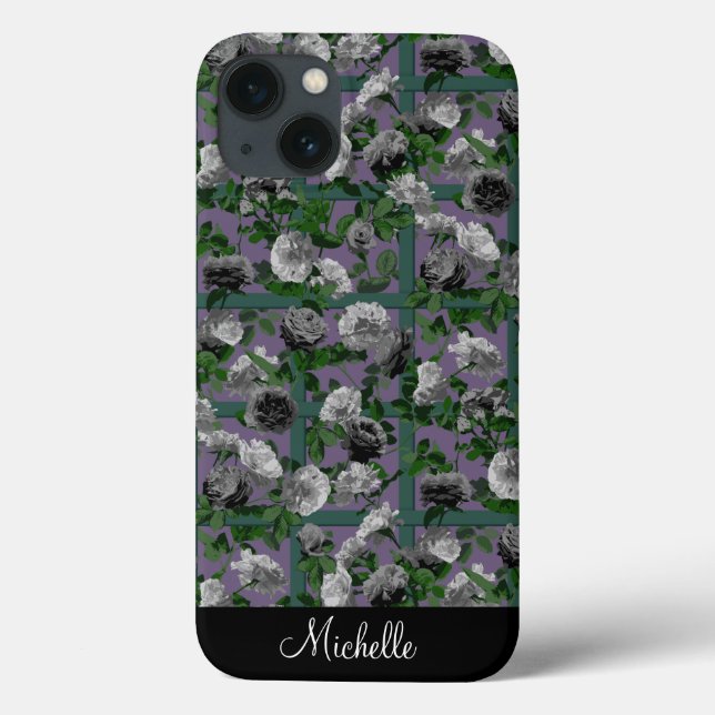 Violet Elegante Rose Case-Mate iPhone Hülle (Rückseite)