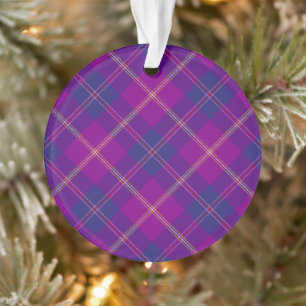 Violet et Or Mode Plaid Highland