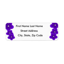 Violet Étiquette de adresse africain