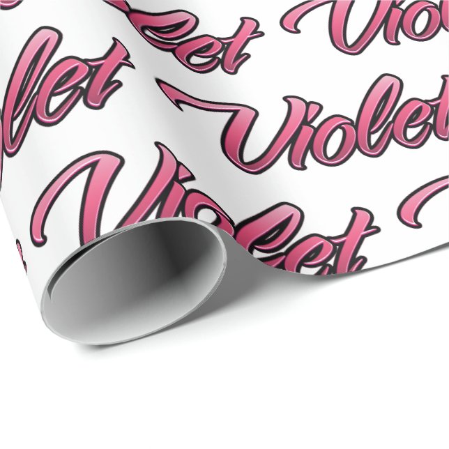 Violet faded pink personalisiertes Geschenkpapier (Rolleneckpunkt)