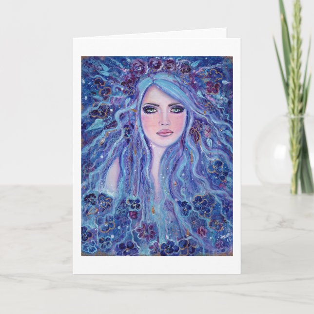 Violet fantasy bohemian Grußkarte von Renee Karte (Vorderseite)