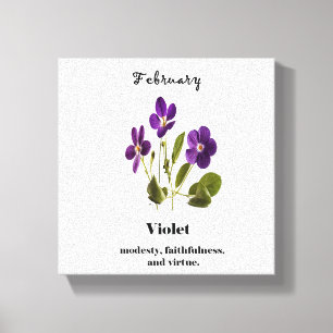 Violet Februar Geburt Blume Leinwand