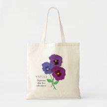 Violet Februar Geburtsmonat Blume Bag