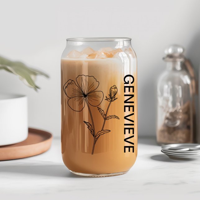 Violet fleur de naissance de février avec nom pers (Créateur téléchargé)