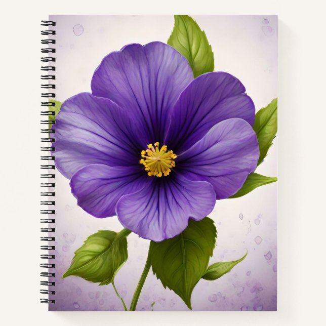 Violet Flora Journal, Floral Journal, Violet, Notizbuch (Vorderseite)
