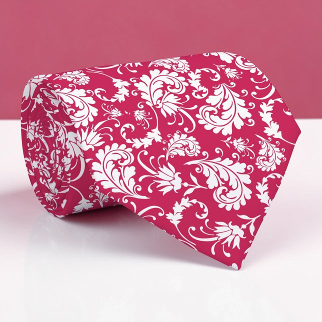 Violet Floral Pattern Custom Necktie Krawatte (Von Creator hochgeladen)