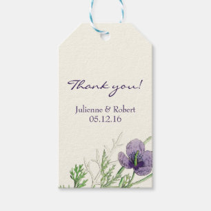 Violet Floral Wedding Vielen Dank für Ihr Interess Geschenkanhänger