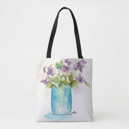 Violet Florals All-Over-Print Schulter-Tasche Tasche