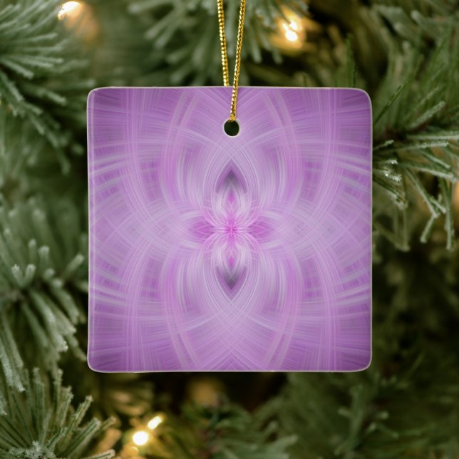 VIOLET - Fraktal Art - Keramikornament (Baum)