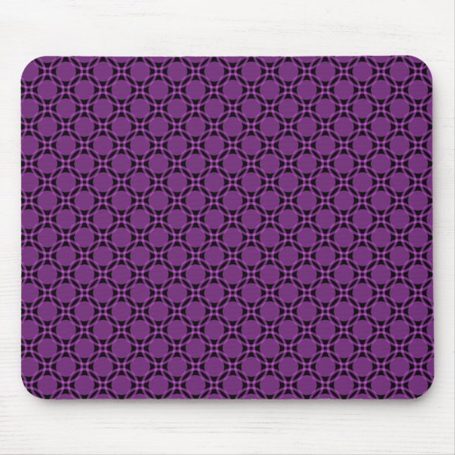 Violet Funky Circles Mousepad (Vorne)