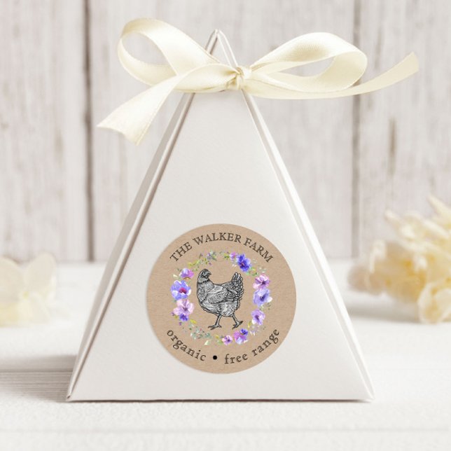 Violet Garden Farm Frische Eier Runder Aufkleber (Von Creator hochgeladen)