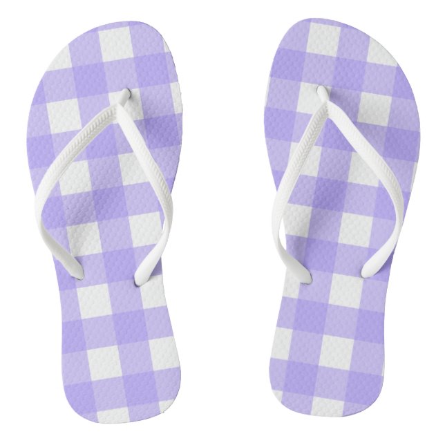 Violet Gingham Flip Flops (Fußbett)